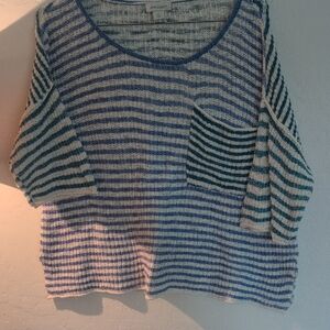Sundance Blue and Cream Knit Sweater